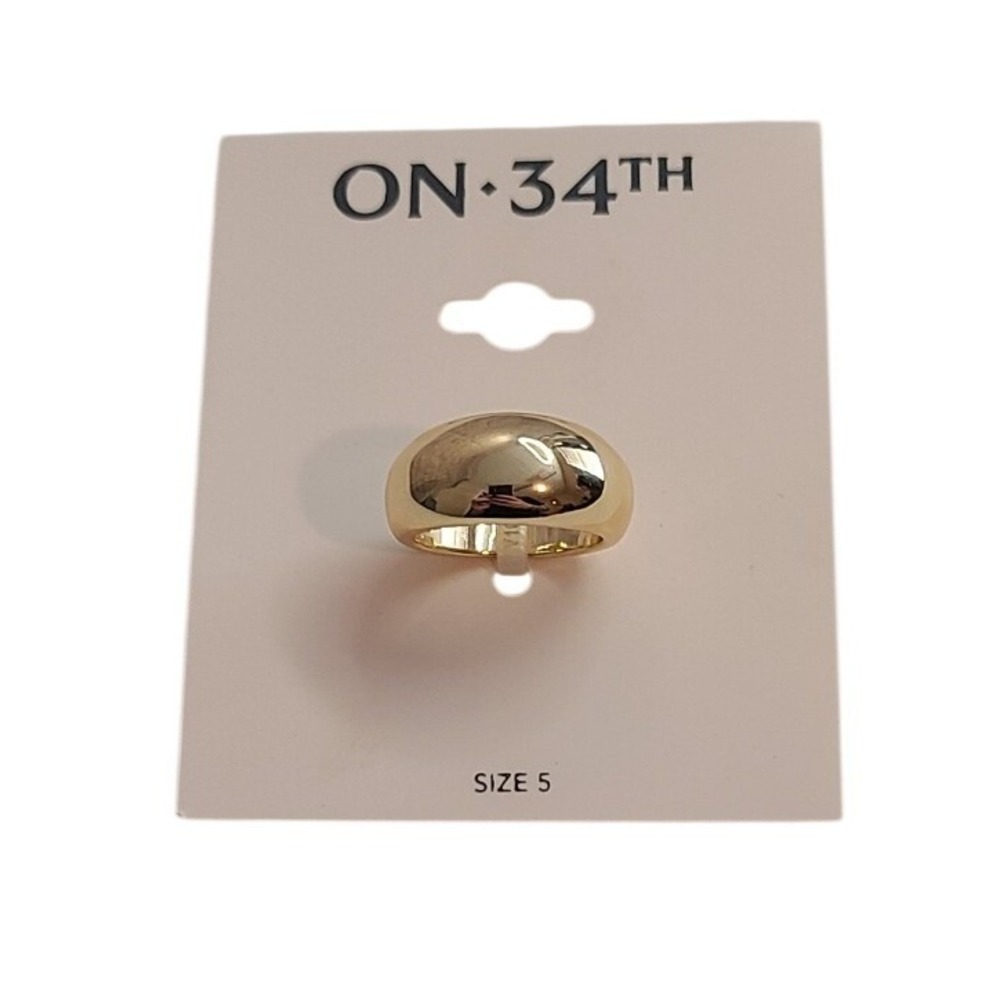 ON 34TH Gold Dome Ring Size 5 Statement Ring Minimalist‎ Fashion Jewelry